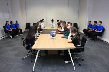 A group of young people from the Youth and Sports Sector of Nizami District visited the “Regional Development” Public Union.